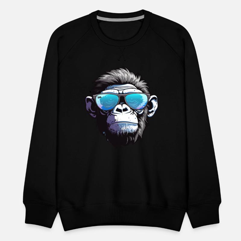 Chic Chimp: Elegance in Blue Shades