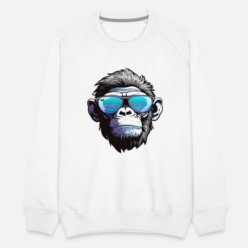 Chic Chimp: Elegance in Blue Shades