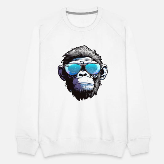 Chic Chimp: Elegance in Blue Shades