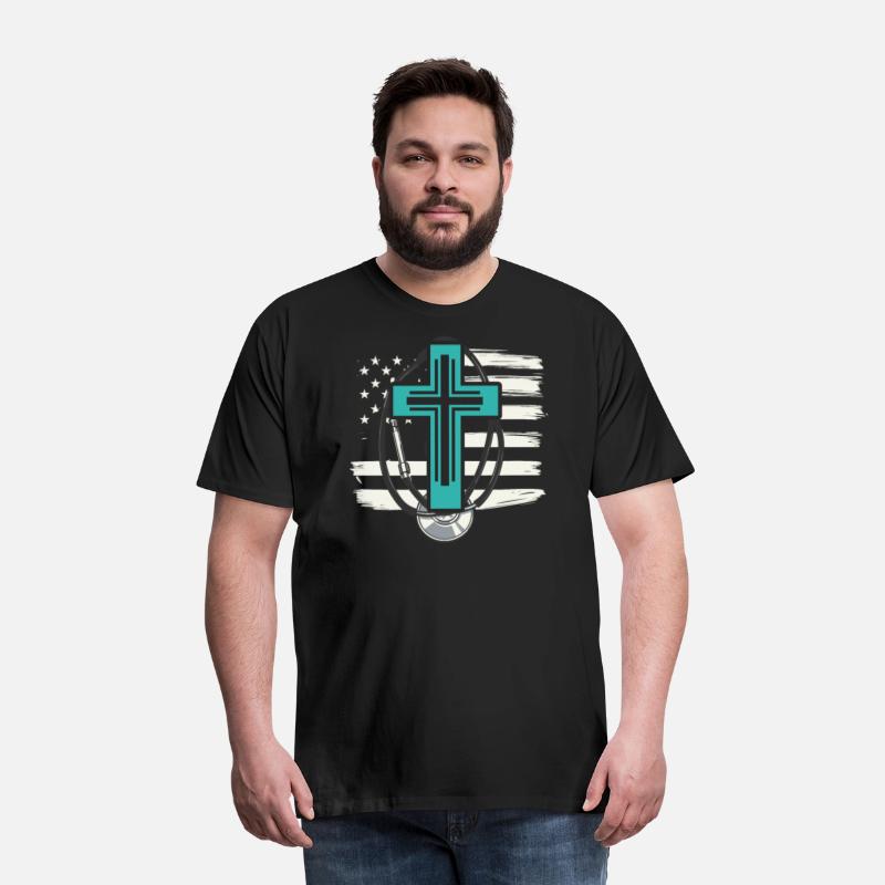 Christian Nurse RN USA Flag Nursing Christianity