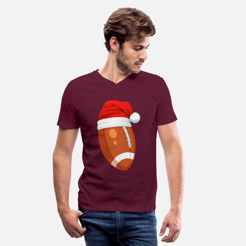 Christmas American Football Ball Santa Hat
