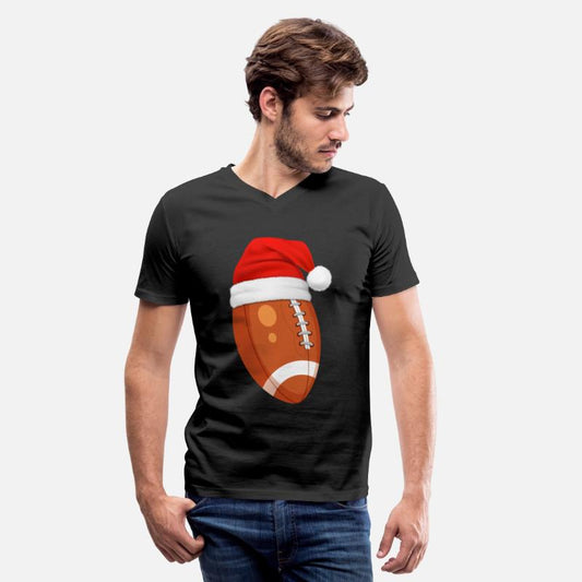 Christmas American Football Ball Santa Hat