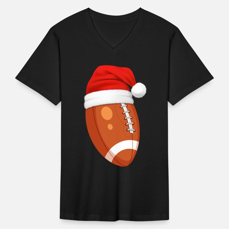 Christmas American Football Ball Santa Hat