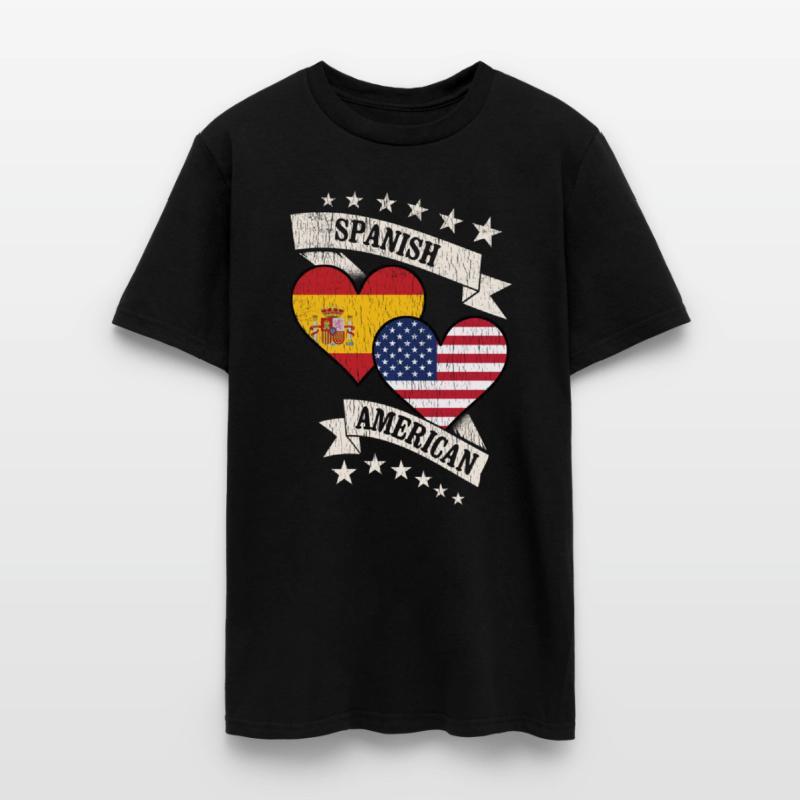 Spanish American Heart Flags Spain America