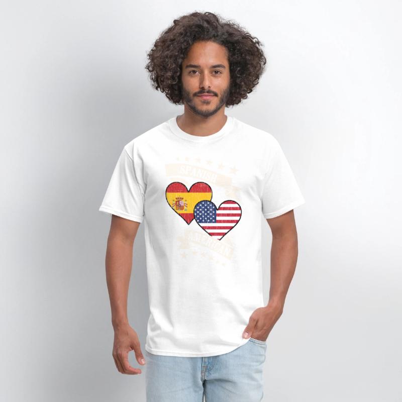 Spanish American Heart Flags Spain America