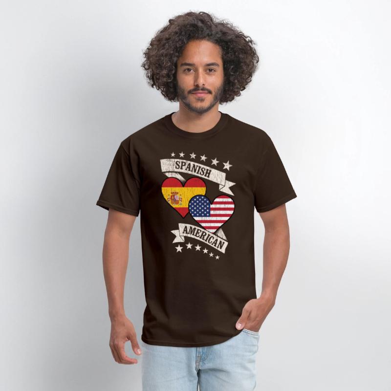 Spanish American Heart Flags Spain America