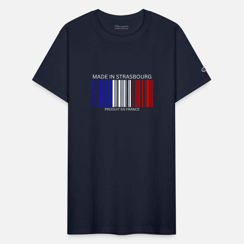 Strasbourg Barcode France Flag for French People