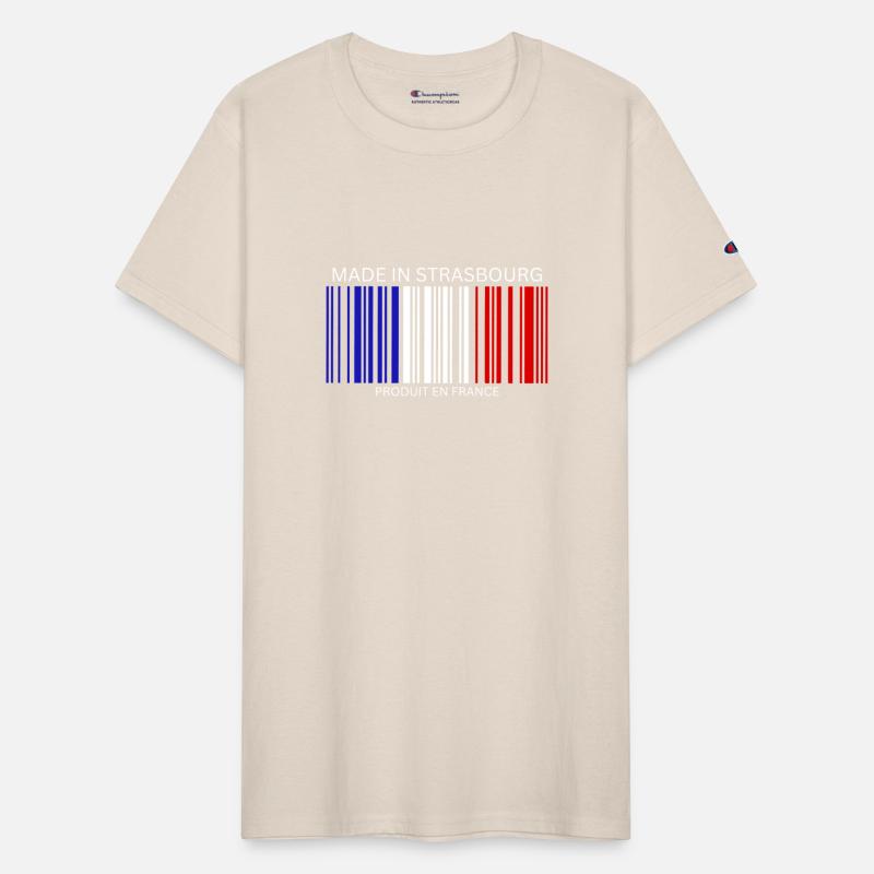 Strasbourg Barcode France Flag for French People