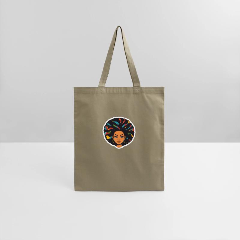 Stylized Cartoon Girl With Colorful Afro