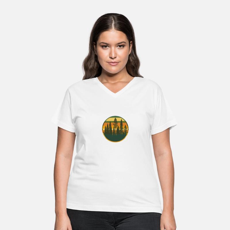 Sunset Forest Nature Outdoors Retro 80s Vibe 2