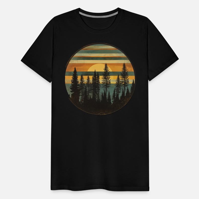Sunset Forest Nature Outdoors Retro 80s Vibe 3