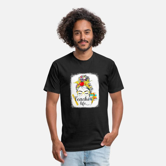 Teacher Life Messy Bun Back To School - First Day