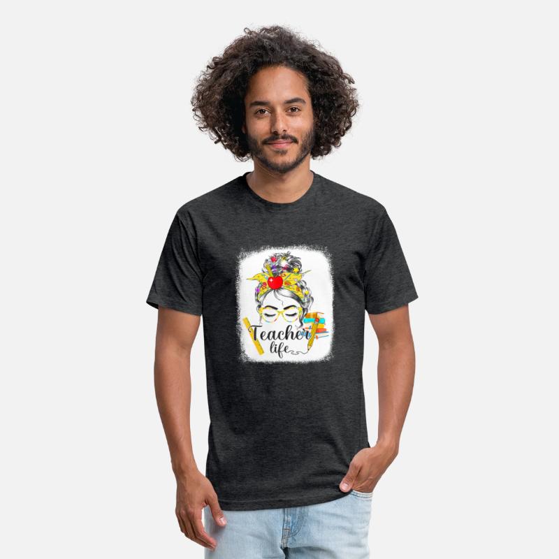 Teacher Life Messy Bun Back To School - First Day