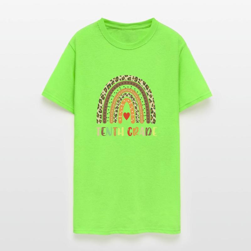 Tenth Grade Teacher Leopard Rainbow Back To School