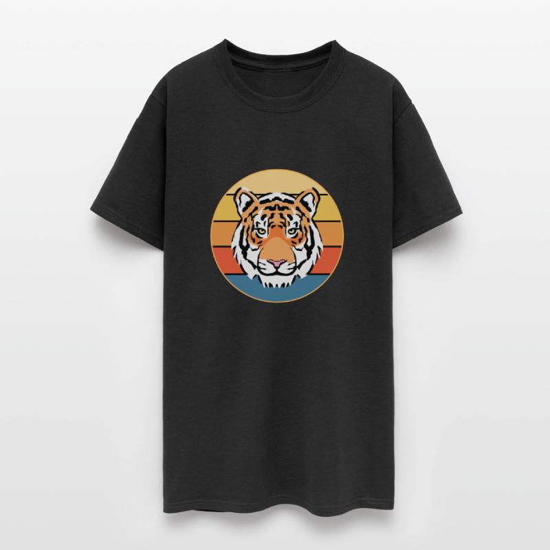 Tiger Big Cat Vintage Retro Sunset