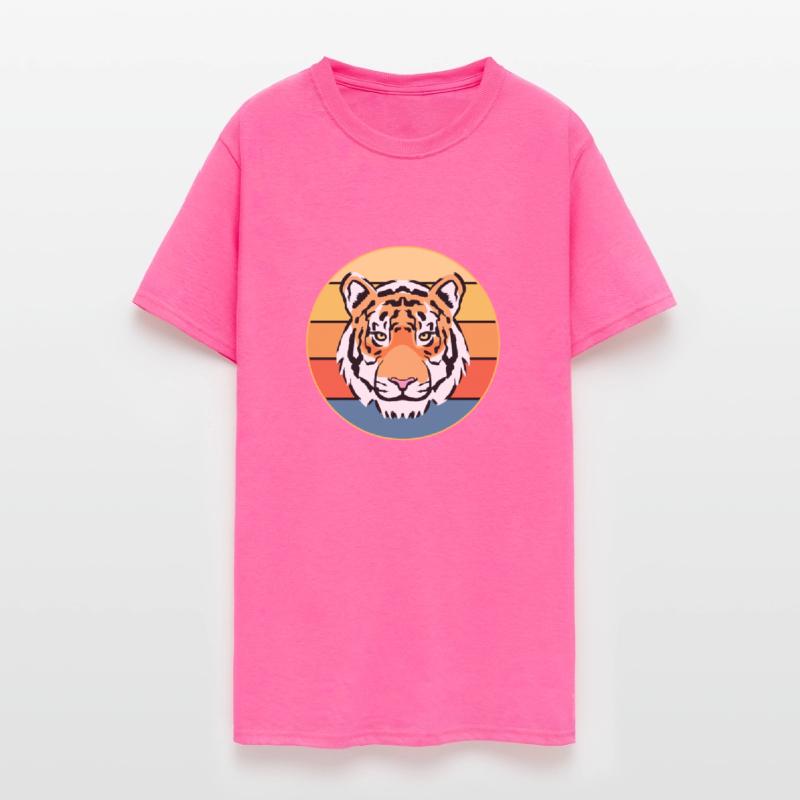Tiger Big Cat Vintage Retro Sunset