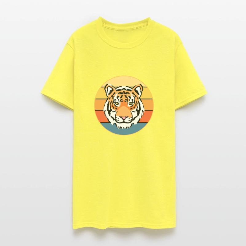 Tiger Big Cat Vintage Retro Sunset