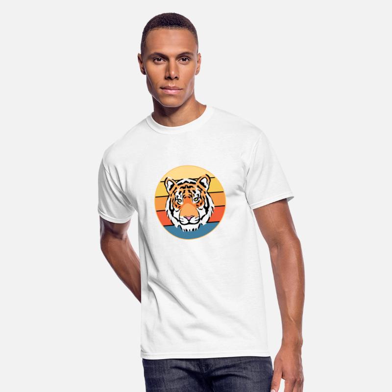 Tiger Big Cat Vintage Retro Sunset