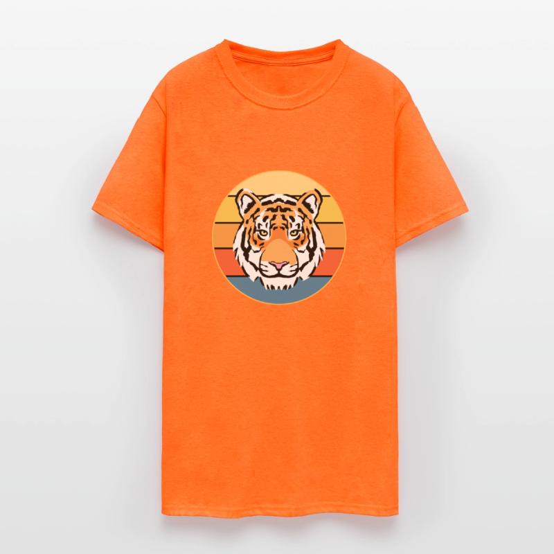 Tiger Big Cat Vintage Retro Sunset