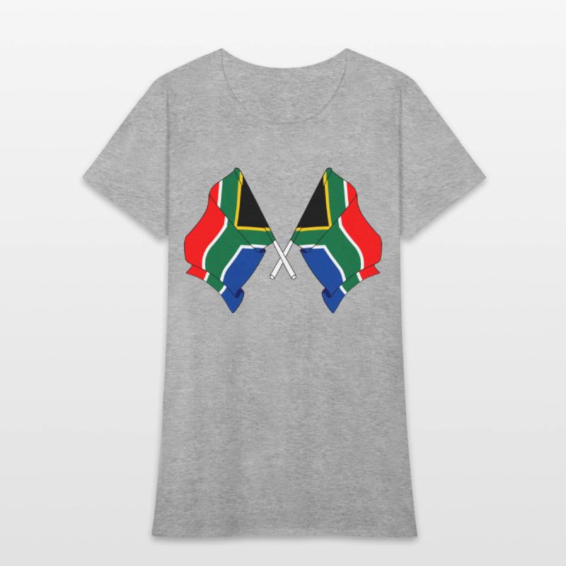 Two flags South Africa crossed