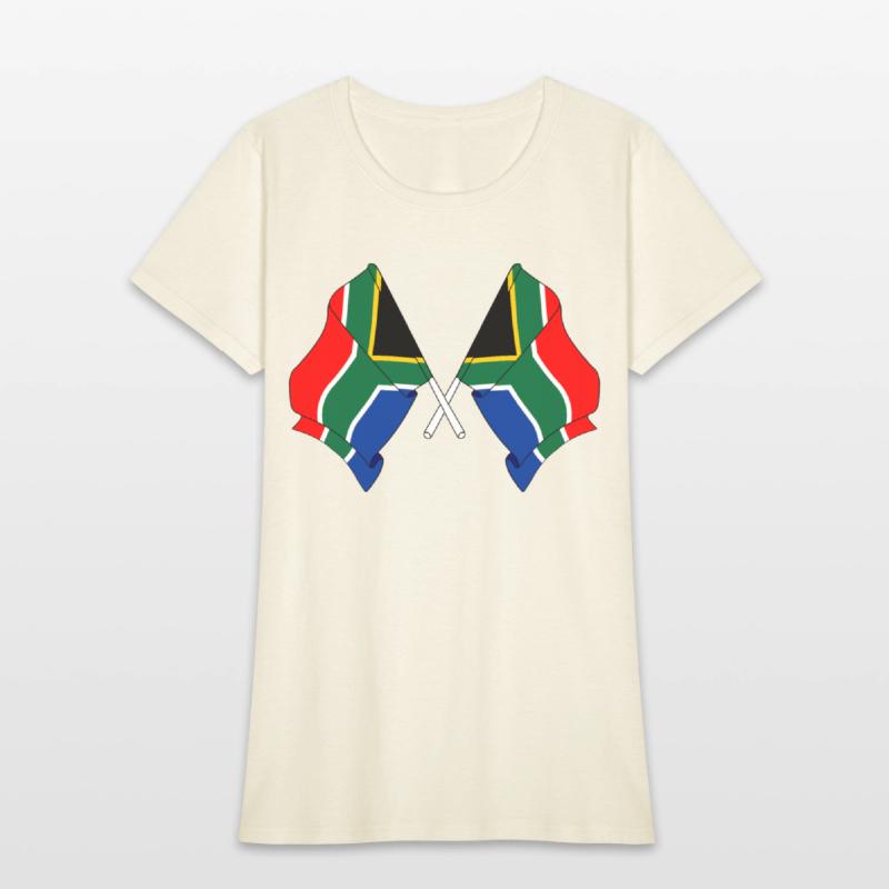 Two flags South Africa crossed