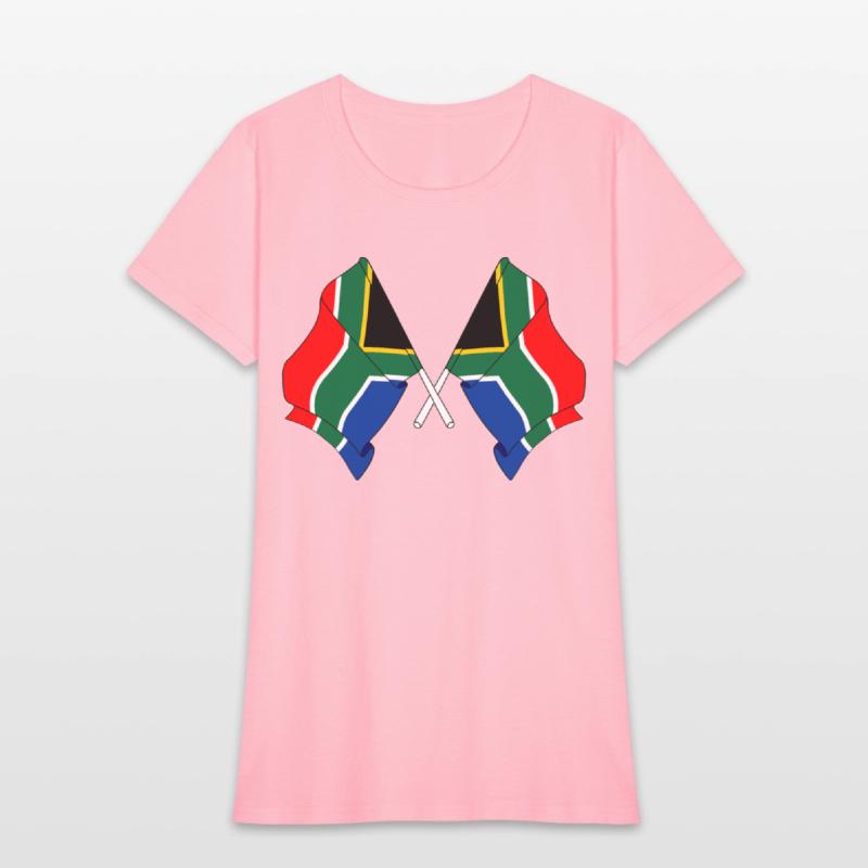 Two flags South Africa crossed