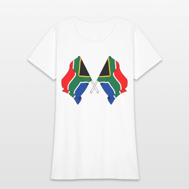 Two flags South Africa crossed