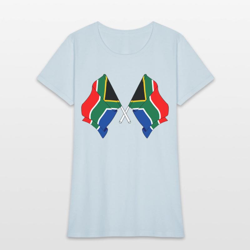 Two flags South Africa crossed