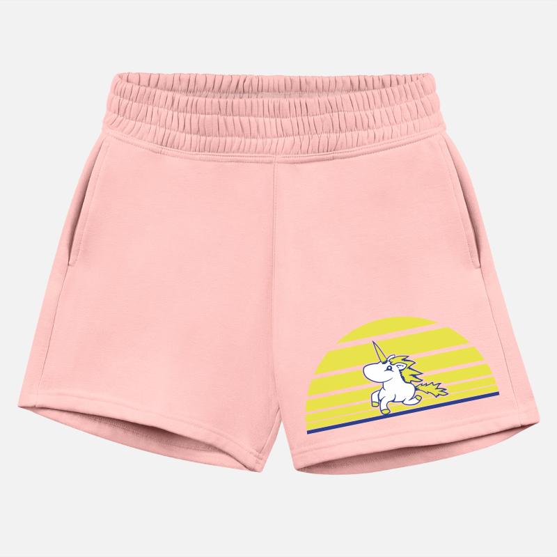 Unicorn jumps sun stripes rides sweet gallop cute