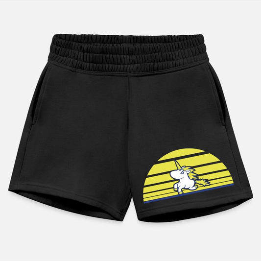 Unicorn jumps sun stripes rides sweet gallop cute