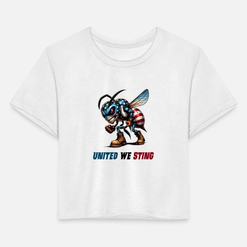 USA wasp with national flag