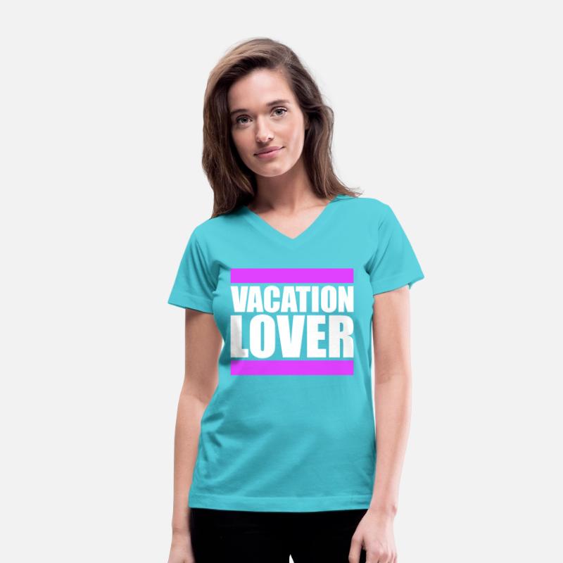 Vacation Lover Saying Text Strokes Lettering Logo