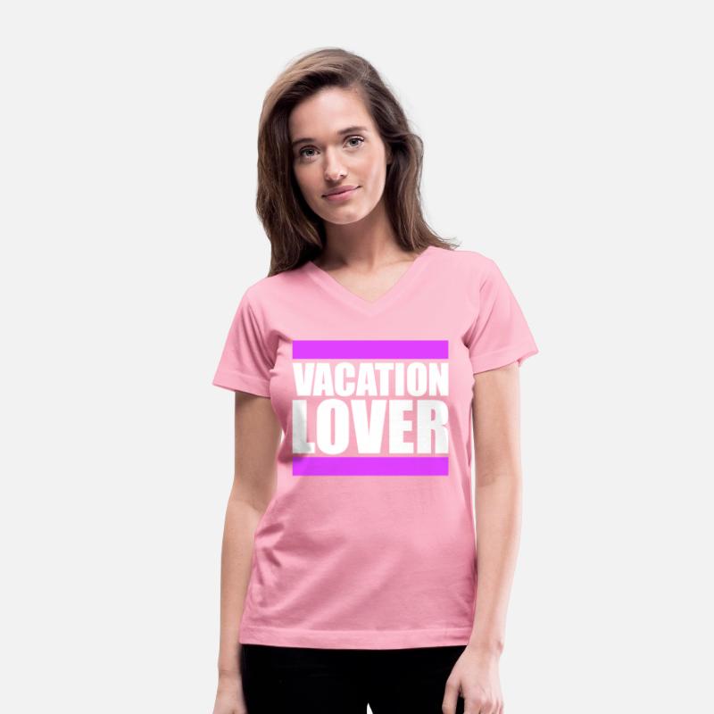 Vacation Lover Saying Text Strokes Lettering Logo