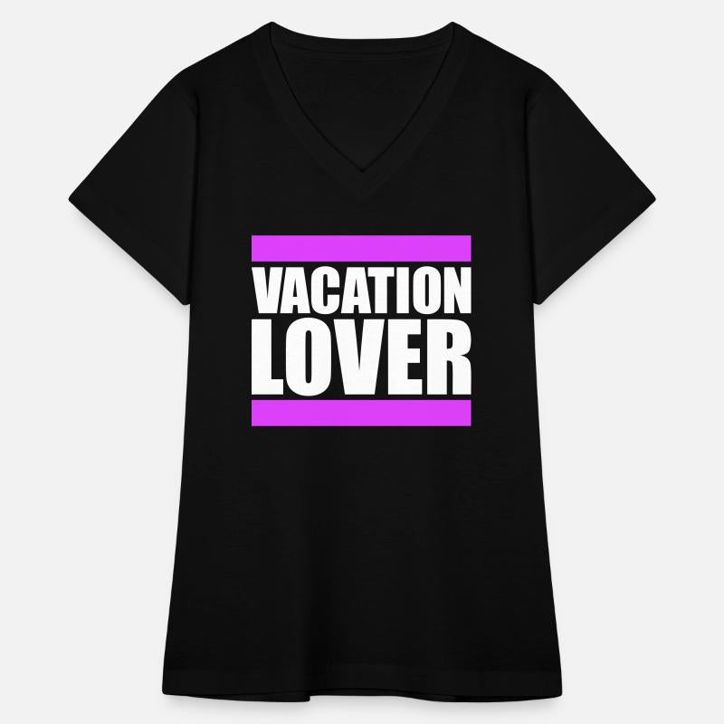 Vacation Lover Saying Text Strokes Lettering Logo