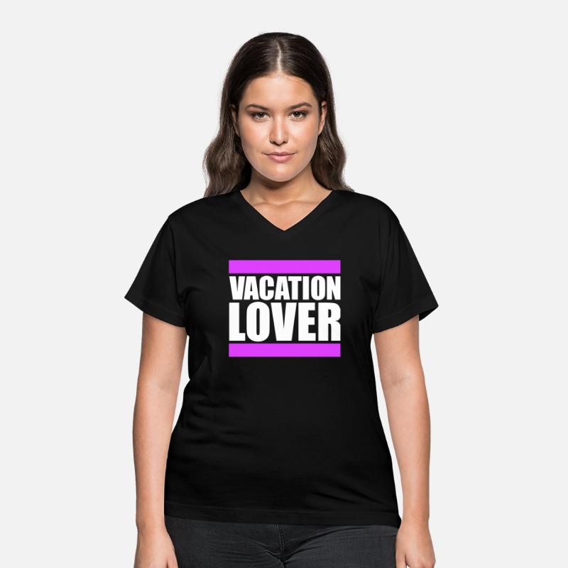Vacation Lover Saying Text Strokes Lettering Logo