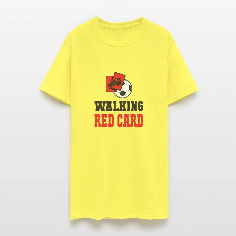 Walking red card referee soccer design