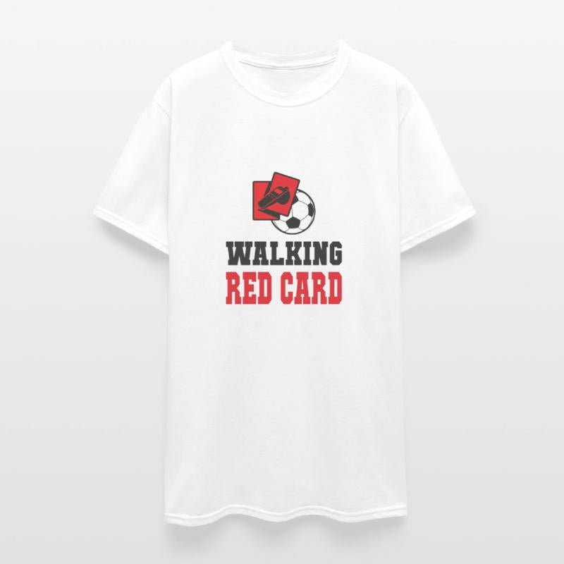 Walking red card referee soccer design