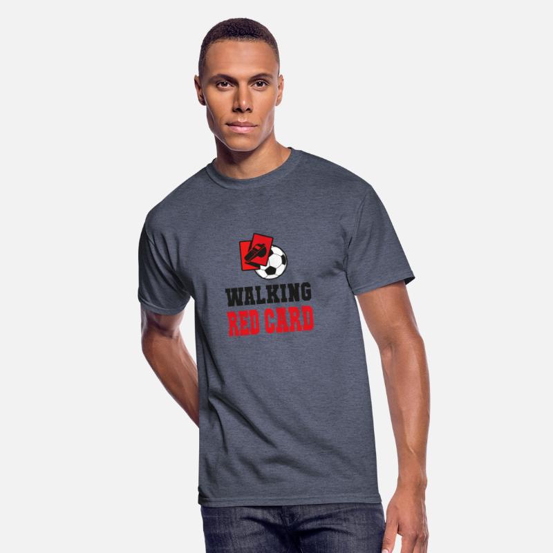 Walking red card referee soccer design
