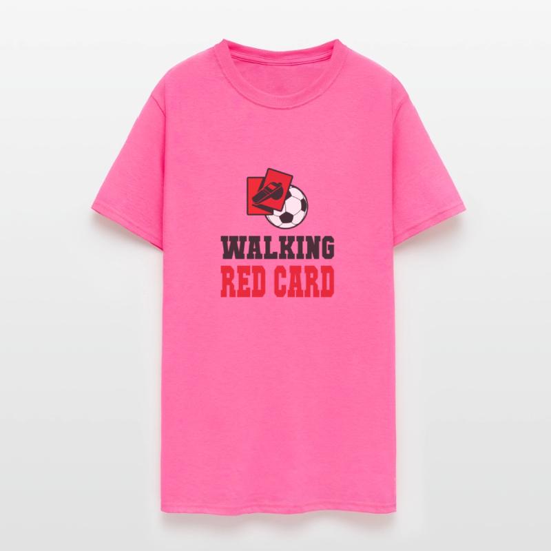 Walking red card referee soccer design