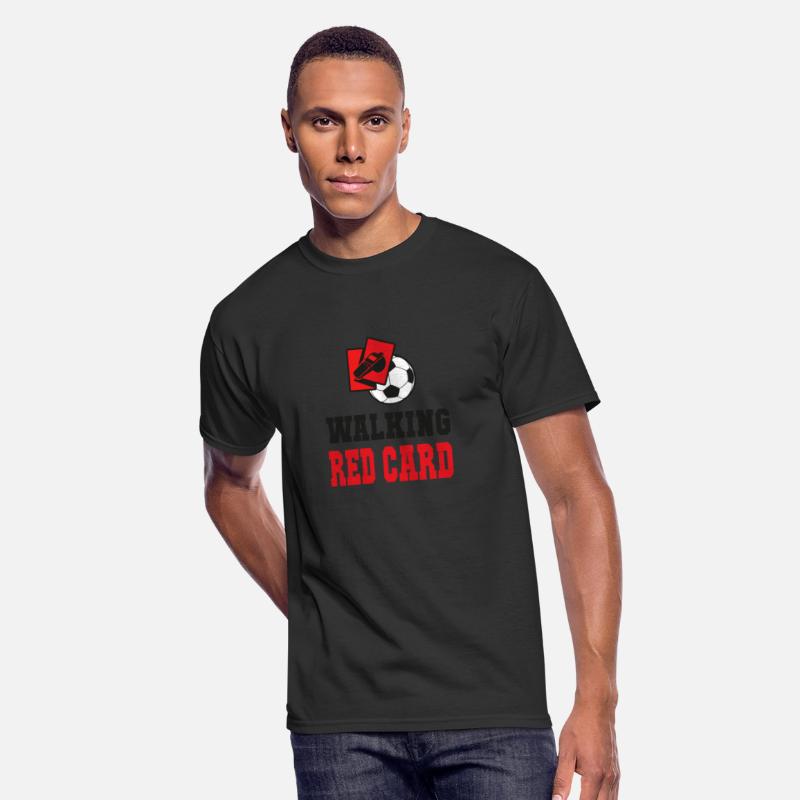 Walking red card referee soccer design