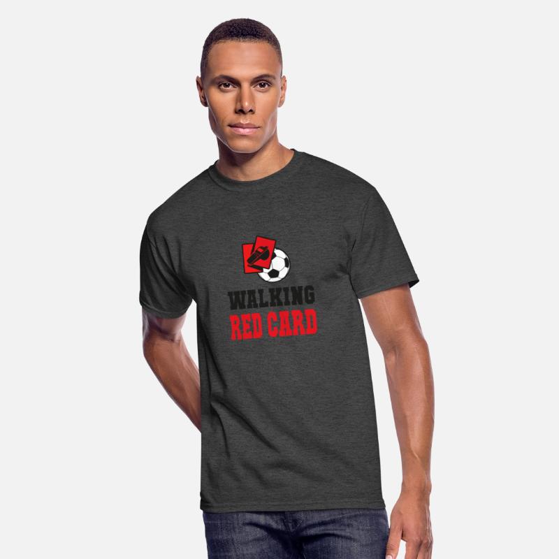 Walking red card referee soccer design