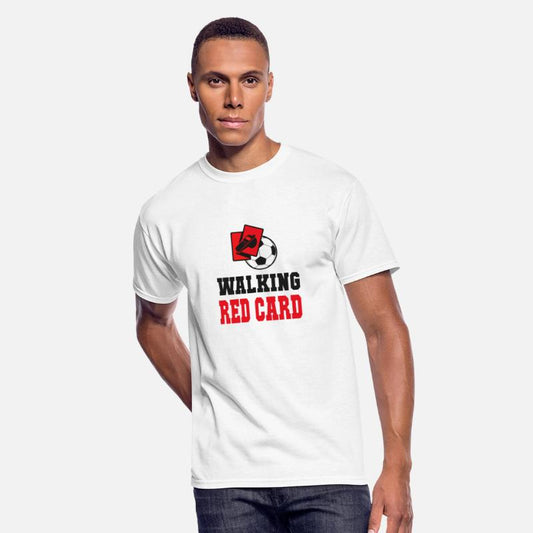 Walking red card referee soccer design