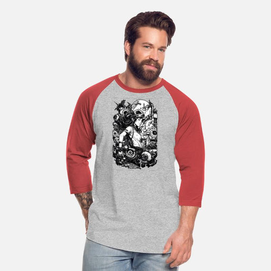 War, girl and battleship sci fi digital art,