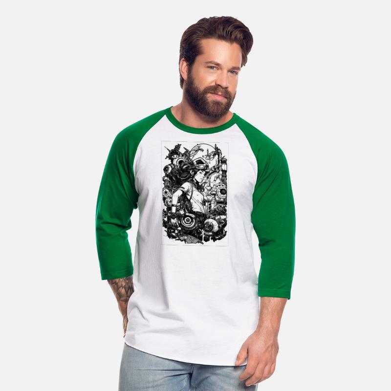 War, girl and battleship sci fi digital art,