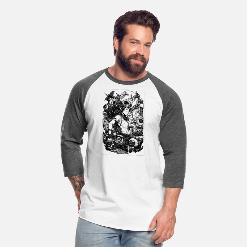 War, girl and battleship sci fi digital art,