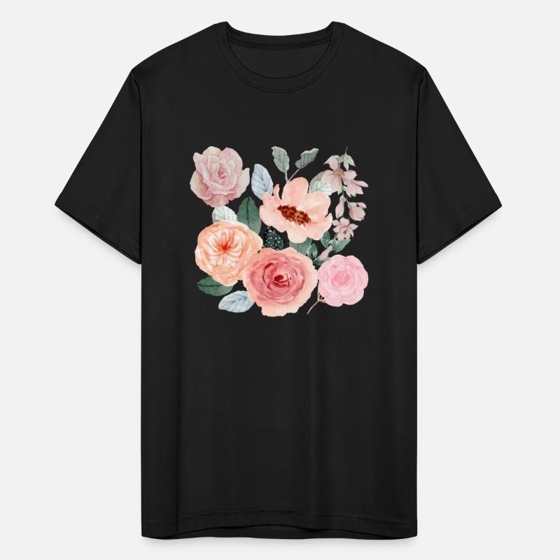 Watercolor painting of a bouquet of pink flowers