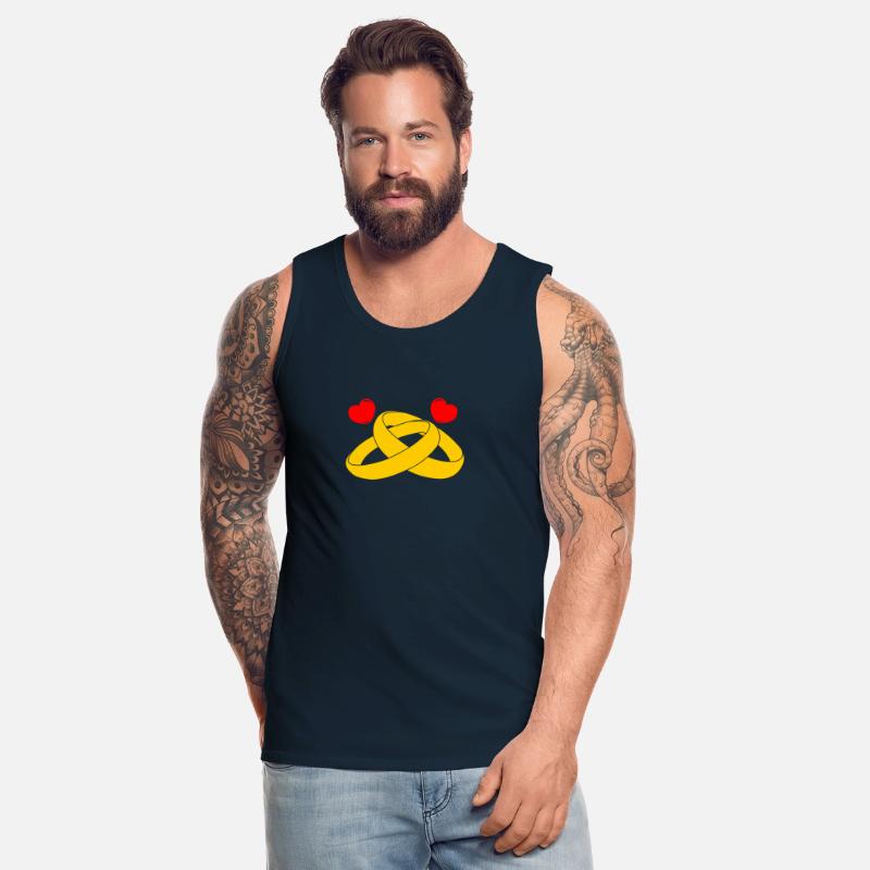 Wedding gold rings with hearts