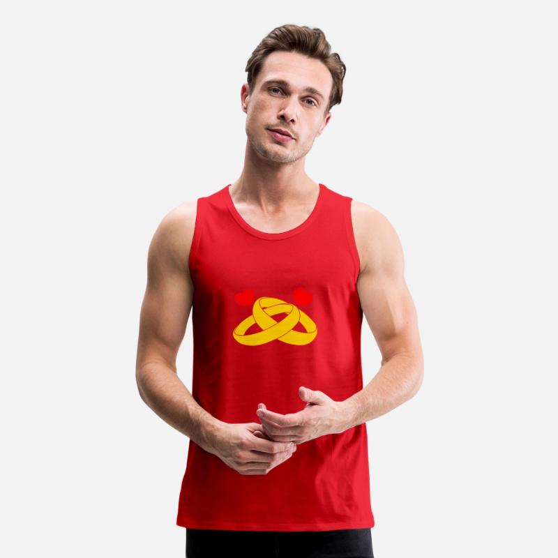 Wedding gold rings with hearts