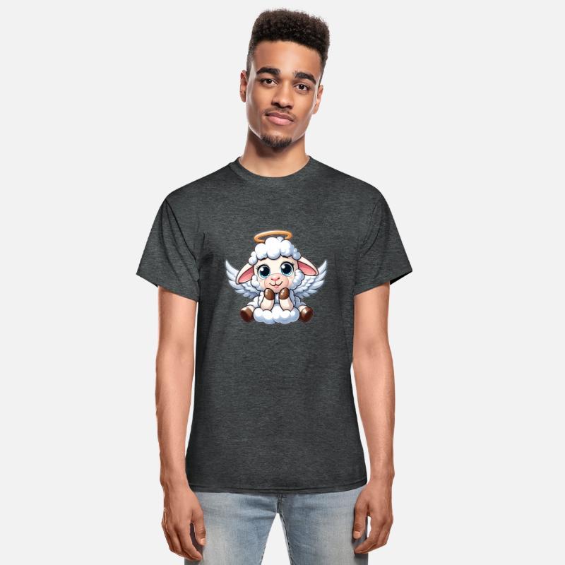 White Sheep Lamb Angel with Wings