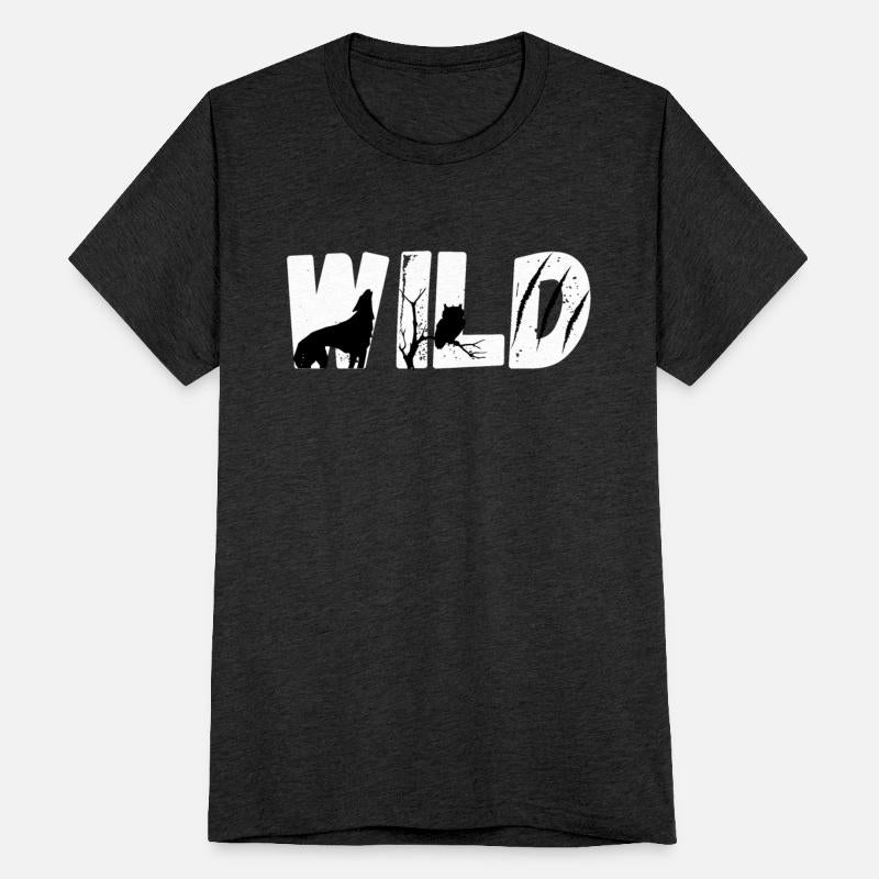 Wild: Wolf and Owl - Black and White silhouette